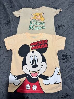 Disney Peach Mickey Mouse Graphic Tee